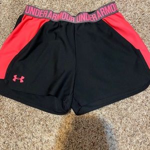 under amour black and pink cotton shorts